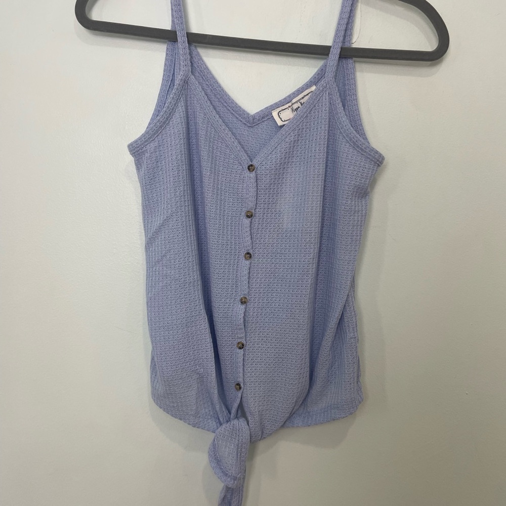 Blue Button-Down Camisole Hippie Rose